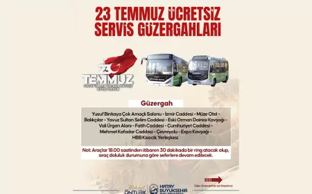 Hatay Büyükşehir Belediyesi 23 Temmuz kutlamaları için Antakya ve Defne'de ücretsiz ring seferleri düzenleyecek