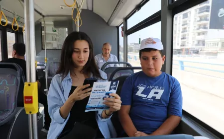 Hatay Büyükşehir Belediyesi halk otobüslerinde ücretsiz Wi-Fi hizmetini vatandaşların kullanımına açtı