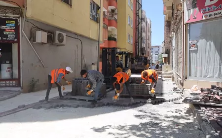 Şanlıurfa Büyükşehir Belediyesi Siverek'te Beton Parke Çalışmalarıyla Yol ve Kaldırımları Yeniliyor