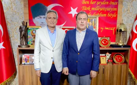 MHP Eskişehir İl Başkanı Ayhan Sezer, Av. Yusuf Yıldırım'ı makamında ağırladı