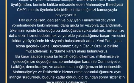 MAHMUDİYE BELEDİYE BAŞKANI: “CHP ÜYELİĞİMİZDEN İSTİFA EDEREK YENİ PARTİ ÇATISI ALTINDA MÜCADELEMİZİ SÜRDÜRECEĞİZ”