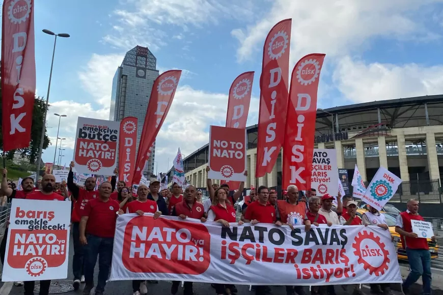 DİSK Genel Başkanı Arzu Çerkezoğlu: "NATO Savaş, İşçiler Barış İstiyor"