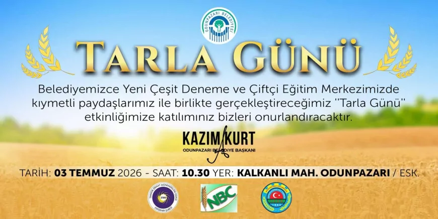 Odunpazarı Belediyesi Kalkanlı Mahallesi'nde düzenlenecek Tarla Günü etkinliği için basın mensuplarını davet etti