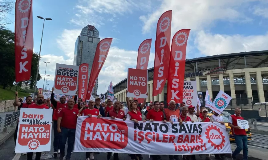 DİSK Genel Başkanı Arzu Çerkezoğlu: "NATO Savaş, İşçiler Barış İstiyor"