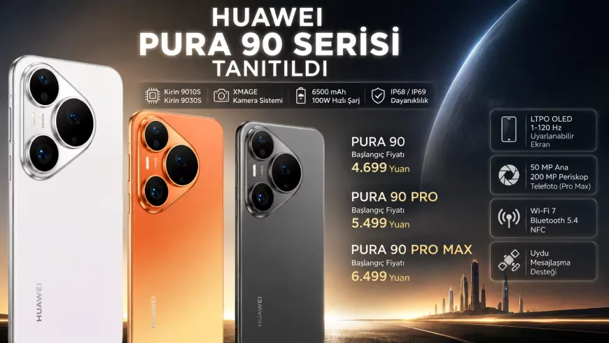 Huawei Pura 90 Serisi Tanıtıldı: Güçlü Kameralar, Yeni Kirin İşlemciler ve HarmonyOS 6.1 Dikkat Çekiyor