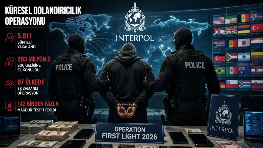INTERPOL: “Operation First Light 2026” kapsamında 97 ülkede düzenlenen küresel operasyonda 5 bin 811 şüpheli yakalandı