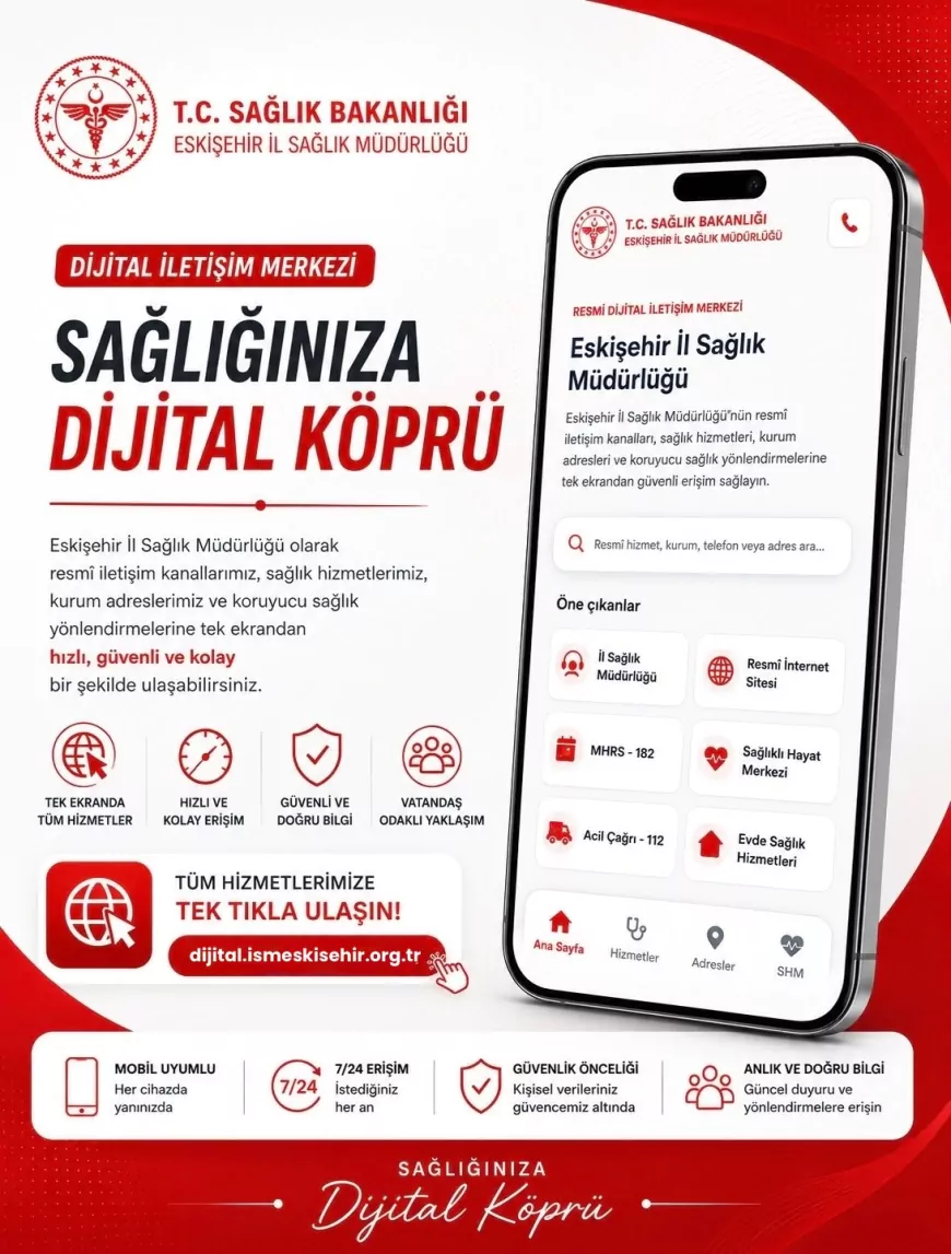 Eskişehir İl Sağlık Müdürlüğü Dijital İletişim Merkezi ile sağlık hizmetlerini tek noktada vatandaşla buluşturuyor