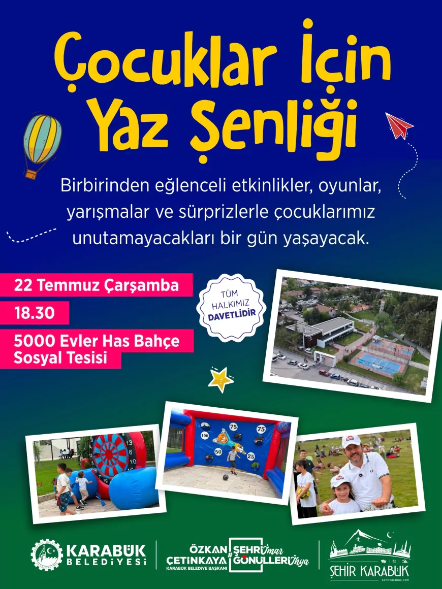 Karabük Belediye Başkanı Özkan Çetinkaya: “Çocuklarımızın yüzündeki tebessüm bizlerin en büyük motivasyon kaynağıdır”