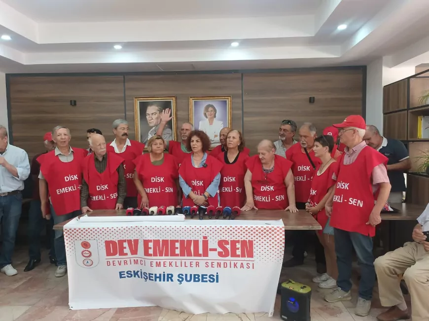DİSK Dev Emekli-Sen Eskişehir Şube Başkanı Hatice Kılıç: “Sermayeye hizmet, emekliye sefalet düzenini kabul etmiyoruz”