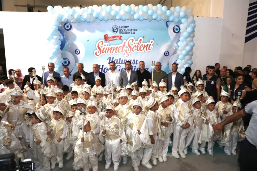 Hatay Büyükşehir Belediyesi Geleneksel Sünnet Şöleni'nde 176 çocuk unutulmaz bir gün yaşadı