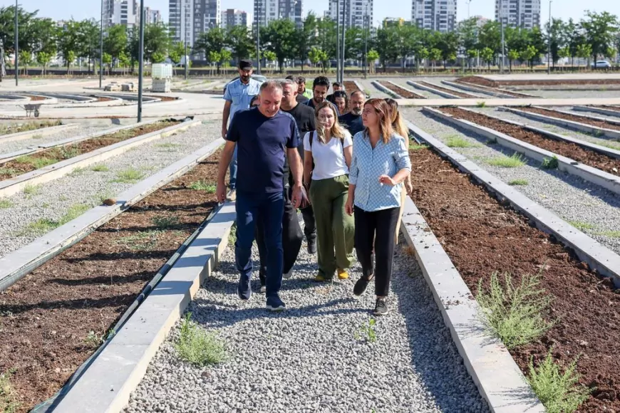 Diyarbakır Büyükşehir Belediyesi Eşbaşkanı Serra Bucak ekolojik üretim ve sürdürülebilir tarım projelerini yerinde inceledi