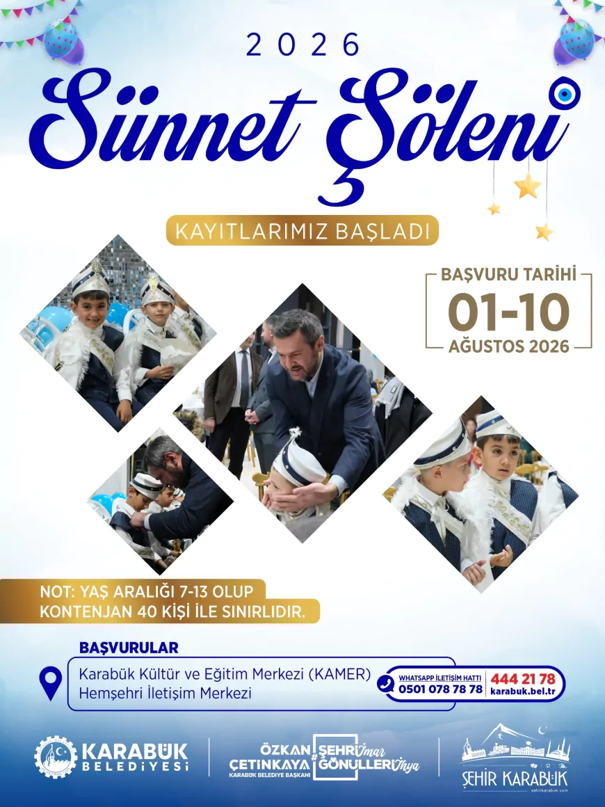 Karabük Belediye Başkanı Özkan Çetinkaya: “Geleneksel Sünnet Şöleni için başvurularımız başladı”
