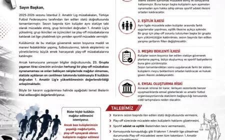 İstanbul 2. Amatör Lig kulüpleri TFF'ye seslendi: "Sportif adalet ve eşitlik ilkesi masa başında değiştirilemez"