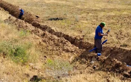 Van Muradiye Kandahar Mahallesi’ne 2 bin 500 metrelik yeni içme suyu hattı döşendi