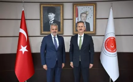Hatay Büyükşehir Belediye Başkanı Mehmet Öntürk’ten Savunma Sanayii Başkanı Prof. Dr. Haluk Görgün’e Ankara’da ziyaret