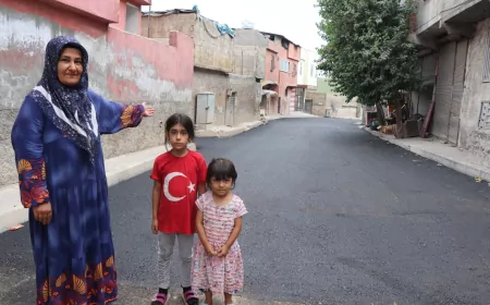 Şanlıurfa’da Şıhmaksut Türbesi’ne ulaşım sağlayan 1 kilometrelik cadde sıcak asfaltla yenilendi