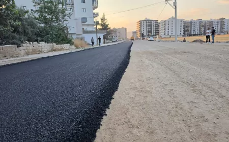 Mardin Büyükşehir Belediyesi Kızıltepe’de asfalt serimi ve yol düzenleme çalışmalarını sürdürüyor