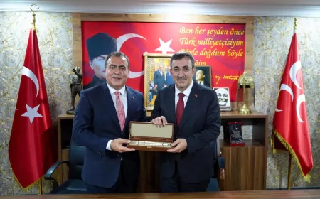 Cumhurbaşkanı Yardımcısı Cevdet Yılmaz’dan MHP Eskişehir İl Başkanlığına ziyaret