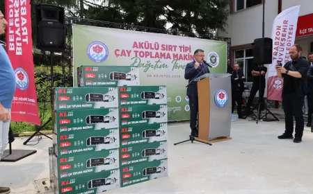 Trabzon Büyükşehir Belediye Başkanı Ahmet Metin Genç: “Of’a 200 çay toplama makinesi daha ulaştıracağız”