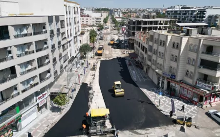 Şanlıurfa Büyükşehir Belediyesi Siverek’te Adnan Menderes Caddesi’nde asfalt yenileme çalışmalarına başladı