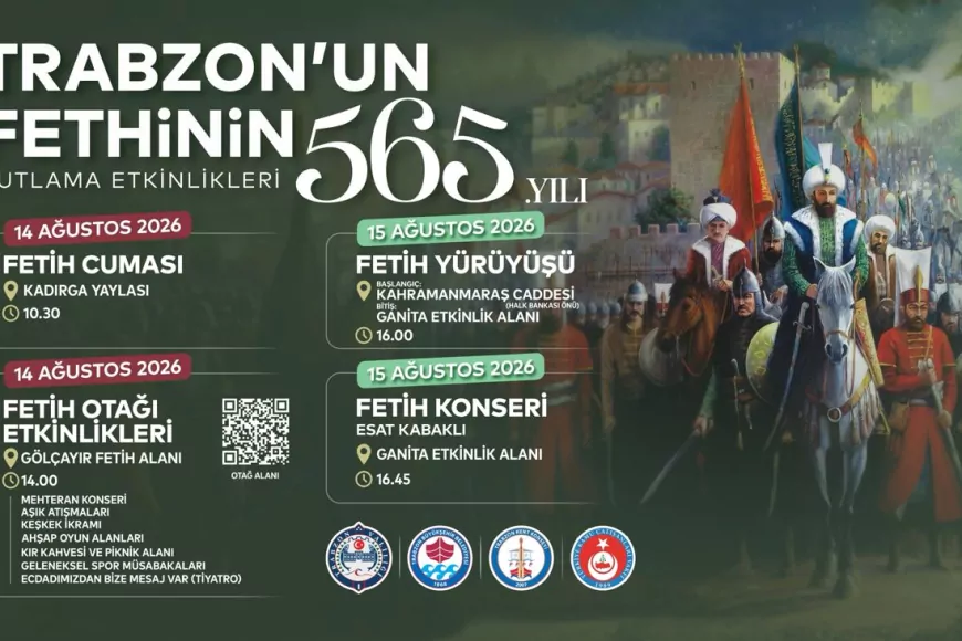 Trabzon’un fethinin 565’inci yıl dönümünde ücretsiz otobüslerle iki günlük kutlama programı