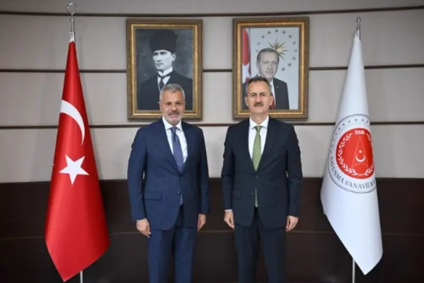 Hatay Büyükşehir Belediye Başkanı Mehmet Öntürk’ten Savunma Sanayii Başkanı Prof. Dr. Haluk Görgün’e Ankara’da ziyaret