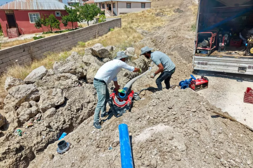 Seyrantepe Mahallesi’nde 1 kilometrelik yeni hatla 40 hanenin içme suyu sorunu çözüldü