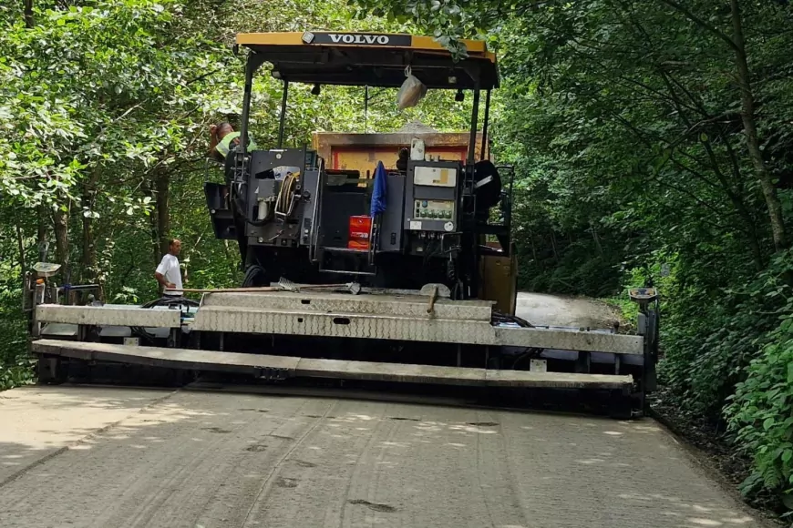 Trabzon’da 4 ilçenin kırsal yollarında yaklaşık 13 kilometrelik kuru beton çalışması yapıldı