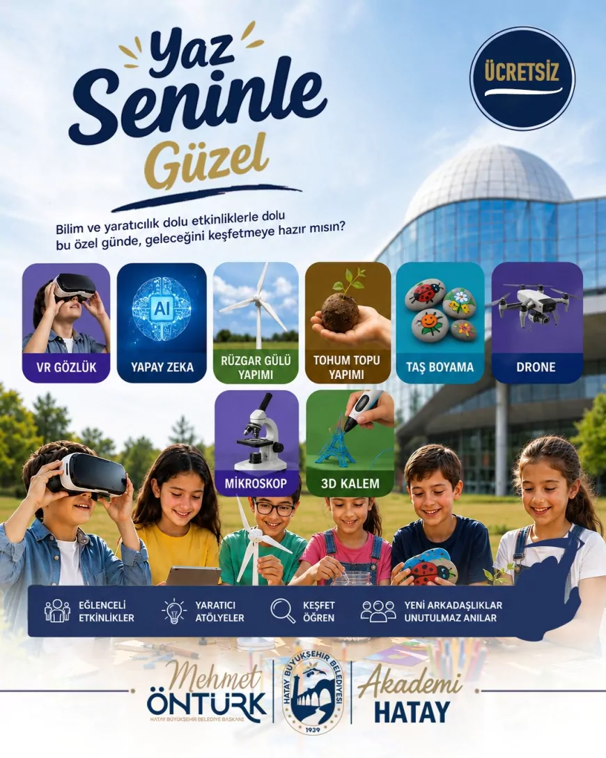 Hatay Büyükşehir Belediyesi "Yaz Seninle Güzel" Etkinlikleri Ağustos Ayında 7 İlçede Çocuklarla Buluşacak