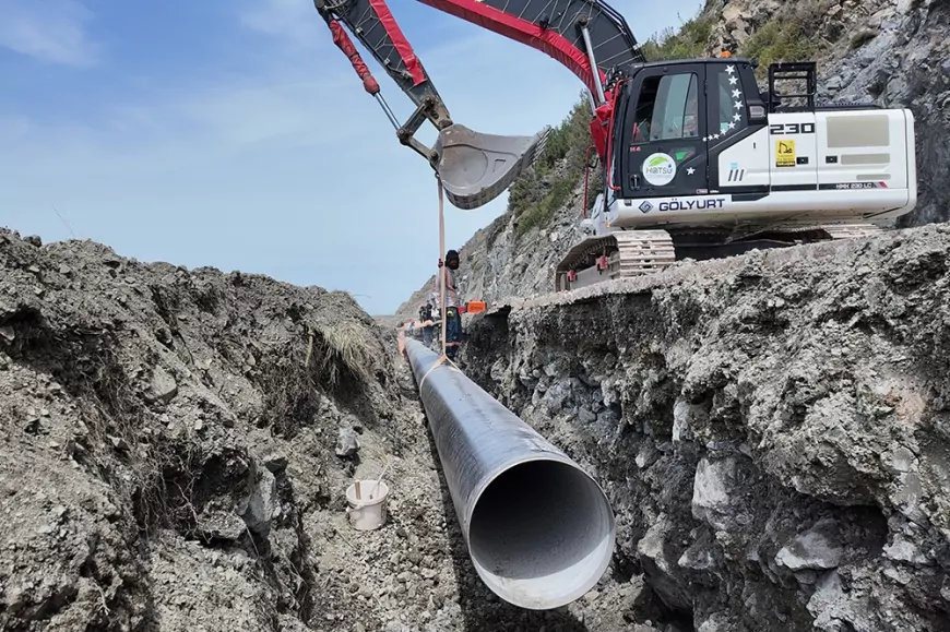 Hatay’da HATSU’nun 2 yıllık içme suyu hattı yatırımı 10 yıllık çalışmayı 384 kilometre aştı