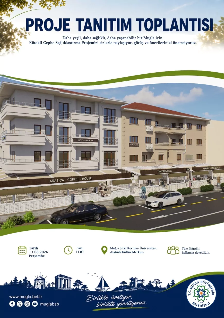 Muğla Büyükşehir Belediyesi Kötekli ve Bodrum’daki üç yeni projeyi vatandaşların görüşüne sunuyor