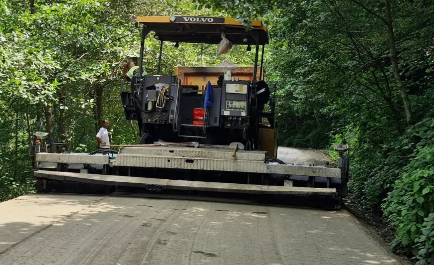 Trabzon’da 4 ilçenin kırsal yollarında yaklaşık 13 kilometrelik kuru beton çalışması yapıldı