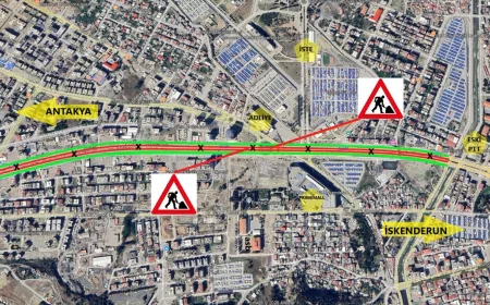 Hatay Büyükşehir Belediyesi İskenderun’da Adliye-Primemall Kavşağına Yeni Yaya Üst Geçidi Yapıyor