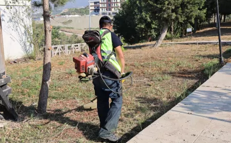 Hatay Büyükşehir Belediyesi yeni eğitim öğretim yılı öncesi okullarda çevre düzenlemesi yapıyor