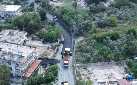 Hatay Büyükşehir Belediyesi Karaçay Mahallesi’nde 3000 Metrelik Beton Asfalt Çalışması Başlattı