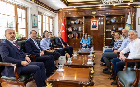 Kırgız Cumhuriyeti Ankara Büyükelçisi Ruslan Kazakbaev Diyarbakır Büyükşehir Belediyesini ziyaret etti