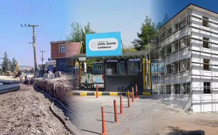DİSKİ Silvan yolunda içme suyu hattını taşıdı, iki okulun şebeke bağlantısını tamamladı