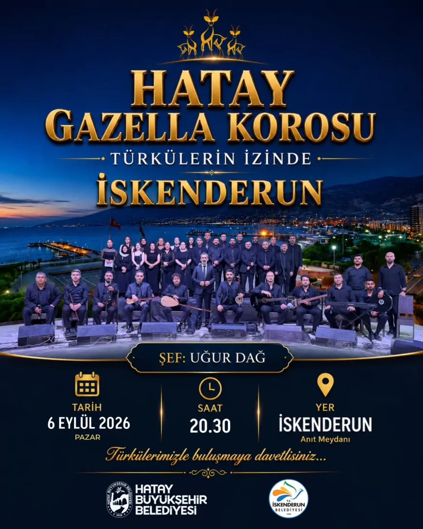 Hatay Gazella Korosu İskenderun’da “Türkülerin İzinde” konseriyle sahne alacak