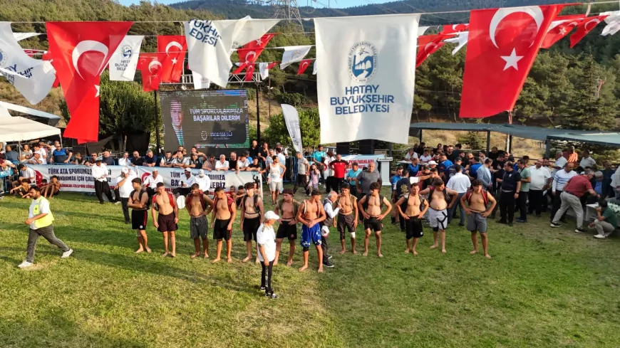 Belen’de 15. Yayla Şenlikleri’nde 284 sporcu aba güreşlerinde kıyasıya mücadele etti