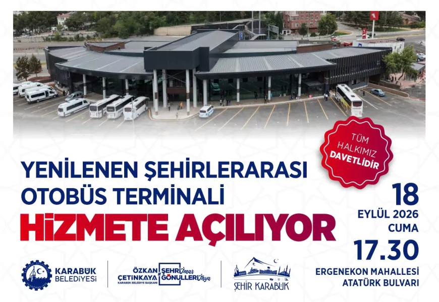 Karabük Şehirlerarası Otobüs Terminali modern yüzüyle resmi törenle açılıyor