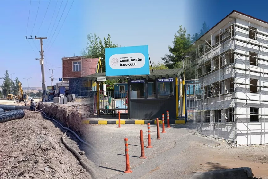 DİSKİ Silvan yolunda içme suyu hattını taşıdı, iki okulun şebeke bağlantısını tamamladı