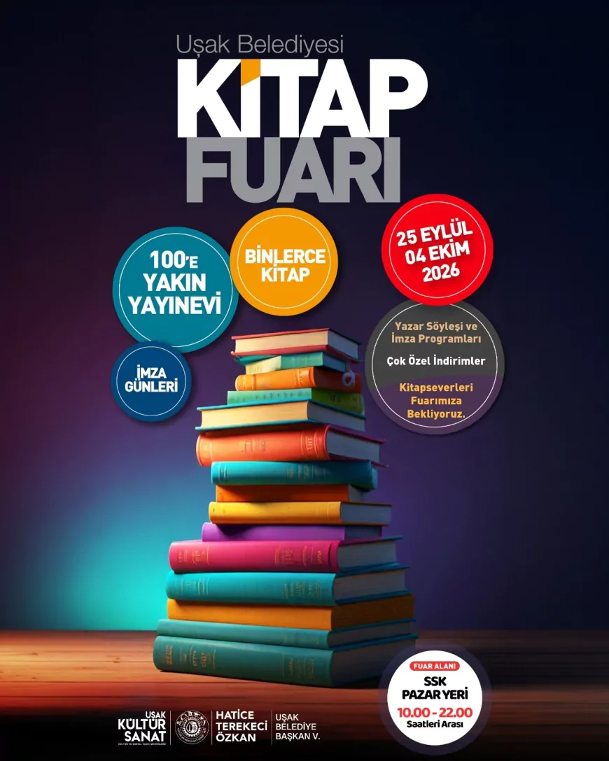 Uşak Kitap Fuarı ikinci kez kapılarını açıyor: 100 yayınevi ve 86 isim Atapark’ta kitapseverlerle buluşacak